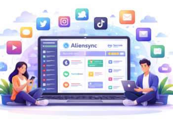 app and socials aliensync